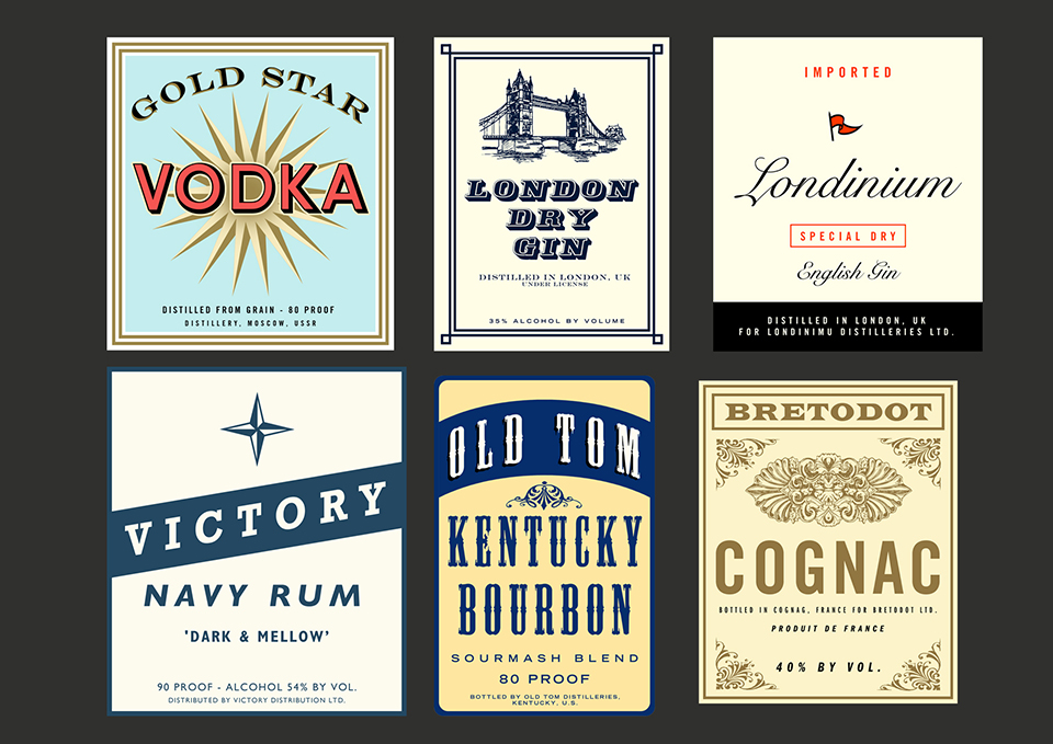 1960’S SPIRIT LABELS FOR GLENFIDDICH COMMERCIAL - Toby Stevens